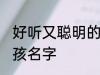 好听又聪明的女孩名字 比较好听的女孩名字