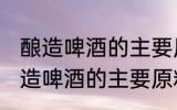 酿造啤酒的主要原料是什么 什么是酿造啤酒的主要原料