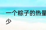 一个粽子的热量 一个粽子的热量是多少