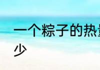 一个粽子的热量 一个粽子的热量是多少