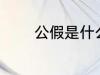 公假是什么意思 什么是公假
