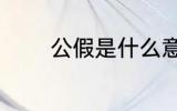 公假是什么意思 什么是公假