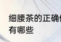 细腰茶的正确做法 细腰茶的正确做法有哪些