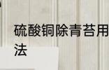 硫酸铜除青苔用法 硫酸铜杀青苔的用法