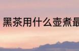 黑茶用什么壶煮最好 黑茶如何选择壶
