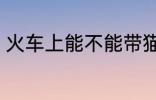 火车上能不能带猫 火车上可以带猫吗