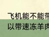飞机能不能带速冻羊肉汤 飞机可不可以带速冻羊肉汤