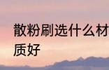 散粉刷选什么材质好 散粉刷选哪种材质好